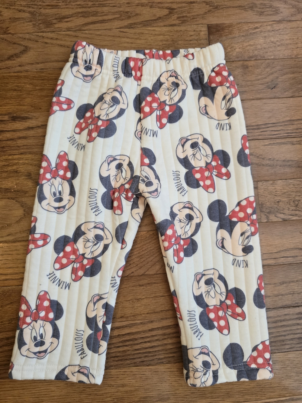 Disney Cream Minnie Mouse  Pants 18 Months